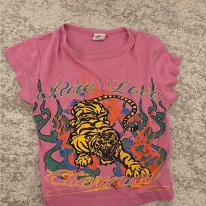 Urban Outfitters Pink Tiger Graphic Tee